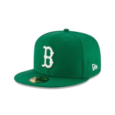Boston Red Sox Gorra | New Era MLB Basic 59fifty Fitted Cap Mexico - Verdes